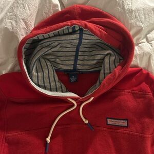 EUC Vineyard Vines Mens Red Pullover Slub Hoodie